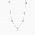 Mabina - Girocollo Con Pendenti - Glass Azzurro - Argento