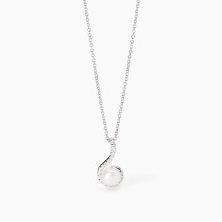 Mabina - Girocollo Con Ciondolo Amo Sinfonia - Argento - Perla
