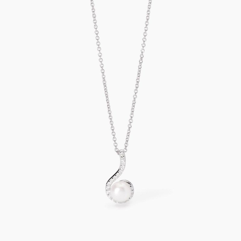 Mabina - Girocollo Con Ciondolo Amo Sinfonia - Argento - Perla