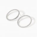 Mabina - Orecchini In Argento A Cerchio Sun - Argento - Zirconi