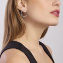Mabina - Orecchini In Argento A Cerchio Sun - Argento - Zirconi