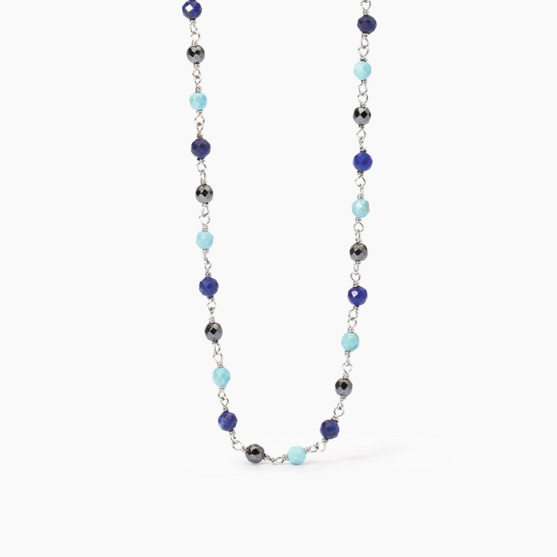 Mabina - Collana Uomo Con Turchese - Argento 925 - Ematite