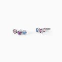 Mabina - Orecchini Da Bambina - Multicolor Rainbow - Argento