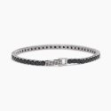 Mabina - Bracciale Tennis Da Uomo - Zirconi Neri - Argento 925