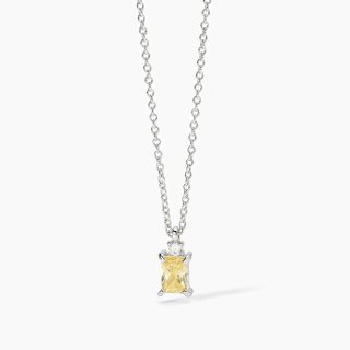Mabina - Girocollo In Argento - Zircone Lemon - Battito