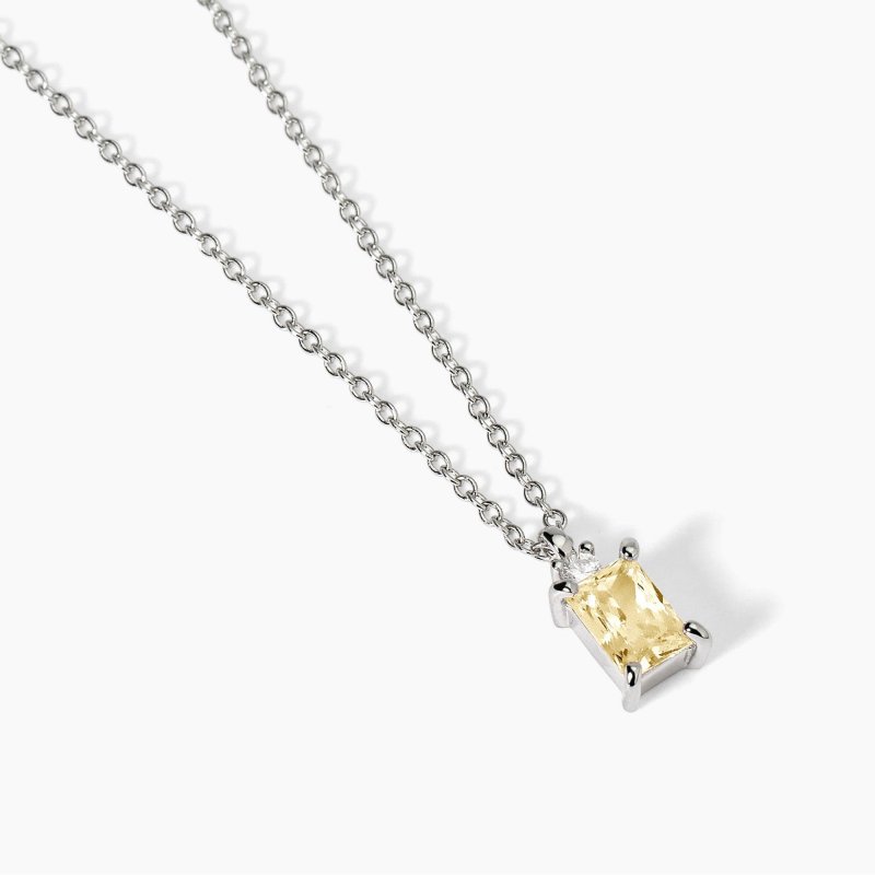 Mabina - Girocollo In Argento - Zircone Lemon - Battito