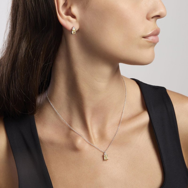 Mabina - Girocollo In Argento - Zircone Lemon - Battito