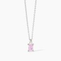 Mabina - Girocollo In Argento - Zircone Rosa - Battito