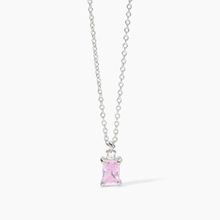 Mabina - Girocollo In Argento - Zircone Rosa - Battito