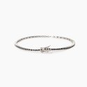 Mabina - Bracciale Tennis Uomo - Zirconi Neri - Argento
