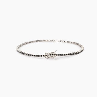 Mabina - Bracciale Tennis Uomo - Zirconi Neri - Argento