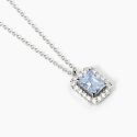 Mabina - Girocollo In Argento - Acquamarina Sintetica - Zirconi Bianchi
