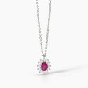 Mabina - Girocollo In Argento Con Rubino Sintetico - Cool Or Rétro?