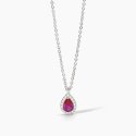 Mabina - Girocollo In Argento - Rubino Sintetico - Zirconi