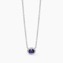 Mabina - Girocollo Con Zaffiro Sintetico - Argento 925 - Zirconi