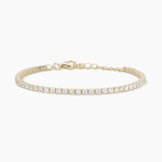 Mabina - Bracciale Tennis Regolabile - Dorato - Zirconi