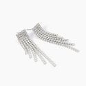 Mabina - Orecchini In Argento Con Cascata Di Zirconi - Eleganti - Brillanti