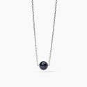 Mabina - Collana In Argento - Perla Nera - Unique