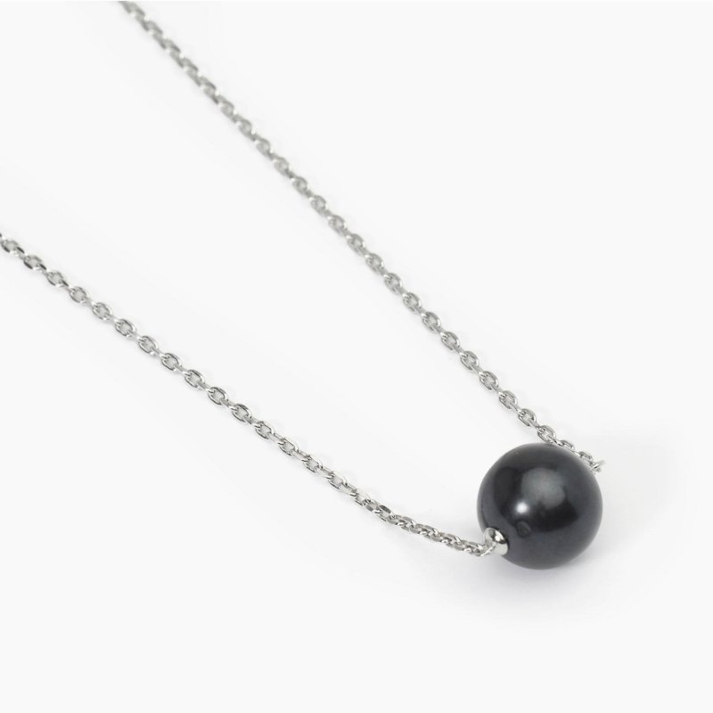 Mabina - Collana In Argento - Perla Nera - Unique