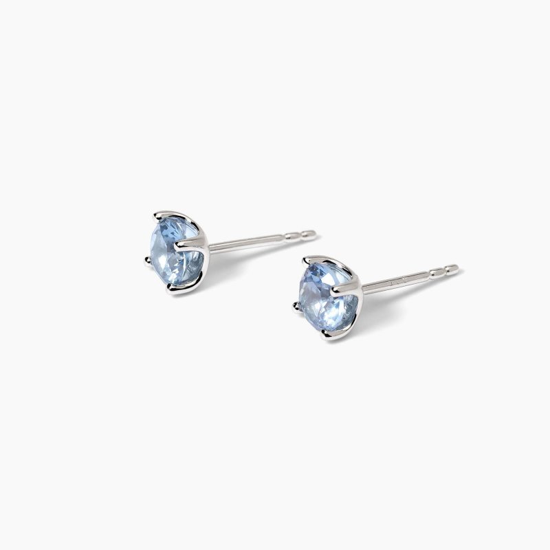 Mabina - Orecchini In Argento - Acquamarina Sintetica - Shiny