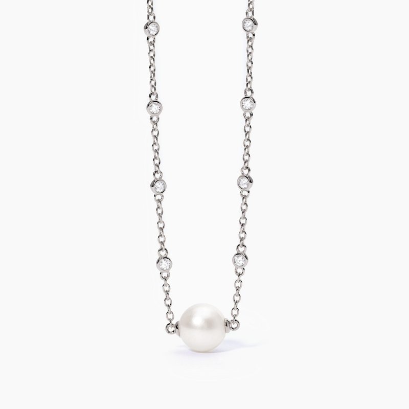Mabina - Girocollo Con Perla Duchessa - Argento - Perla