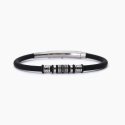 Mabina - Bracciale Uomo In Acciaio - Silicone - Zirconi