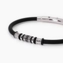 Mabina - Bracciale Uomo In Acciaio - Silicone - Zirconi