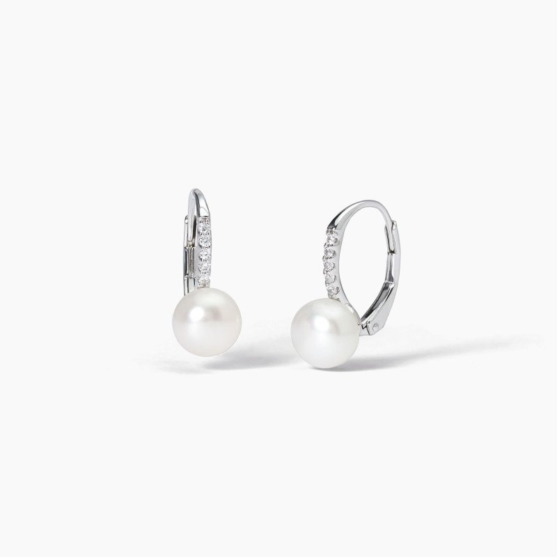 Mabina - Orecchini In Argento - Perle - Zirconi