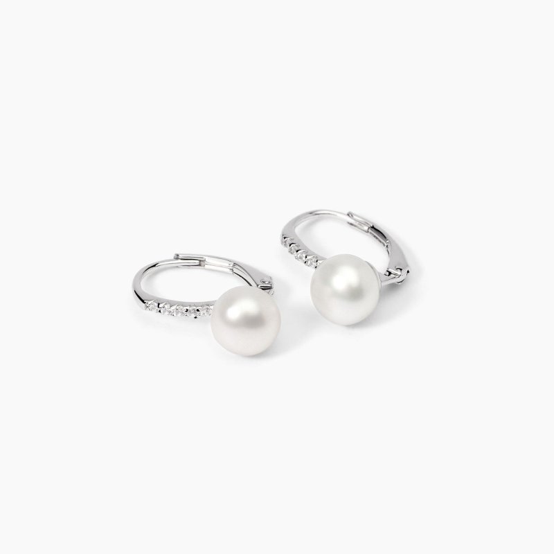 Mabina - Orecchini In Argento - Perle - Zirconi