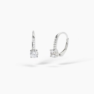 Mabina - Orecchini A Cerchio Con Zirconi Bianchi - Argento 925 - Zirconi