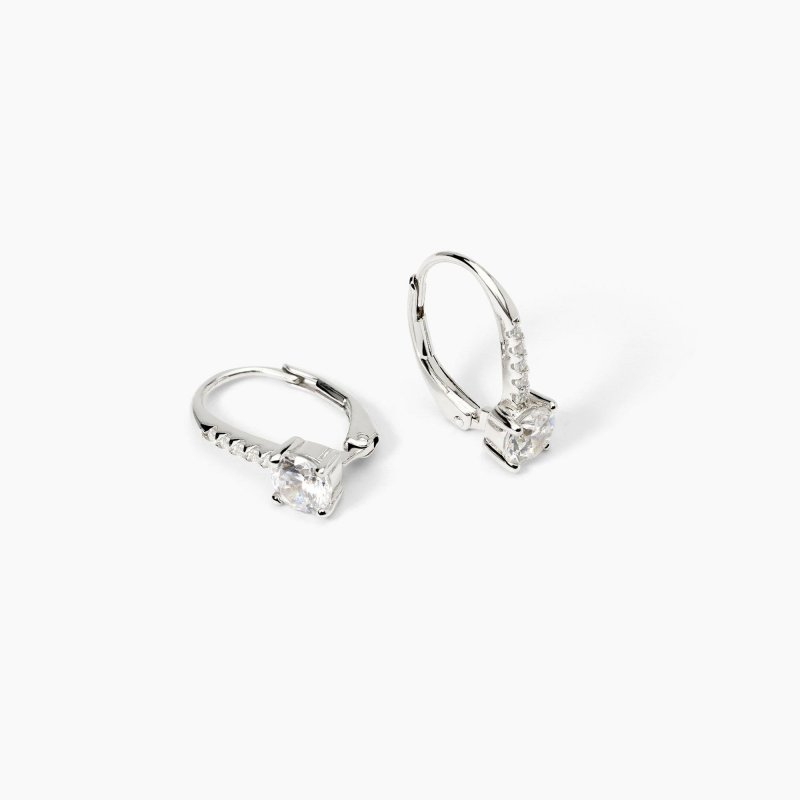Mabina - Orecchini A Cerchio Con Zirconi Bianchi - Argento 925 - Zirconi
