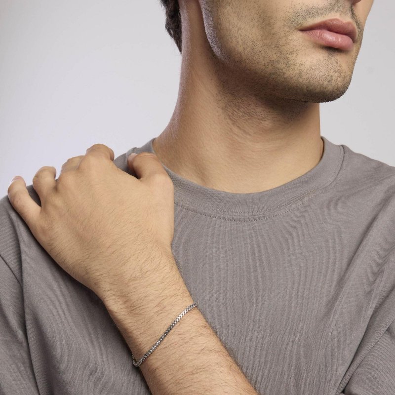 Mabina - Bracciale In Argento - Catena Franco - Uomo