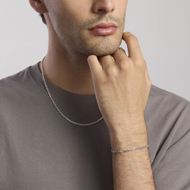 Mabina - Collana In Argento - Catena Forzatina - Uomo