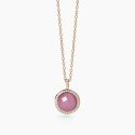 Mabina - Girocollo Con Ciondolo In Rodocrosite Diva - Argento 925 - Placcatura In Oro Rosa 18K