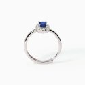 Mabina - Anello Con Zaffiro Sintetico Ovale - Argento 925 - Zirconi