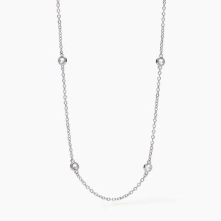 Mabina - Collana Sottile In Argento Spotlight - Argento 925 - Zirconi