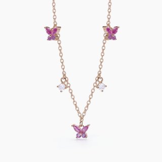 Mabina - Girocollo Secret Garden - Argento Rosato - Zirconi