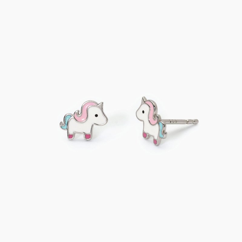 Mabina - Orecchini In Argento - Unicorno Magico - Argento 925