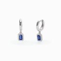 Mabina - Orecchini In Argento A Cerchio - Zaffiri Sintetici - Zirconi