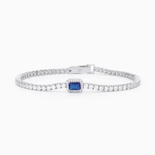 Mabina - Bracciale Tennis - Argento - Zaffiro Sintetico