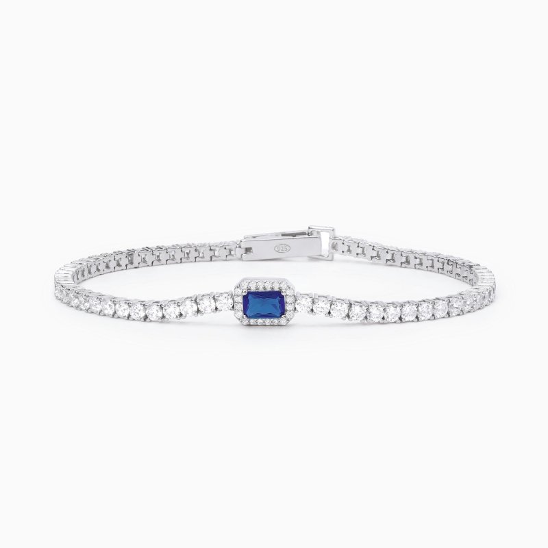 Mabina - Bracciale Tennis - Argento - Zaffiro Sintetico