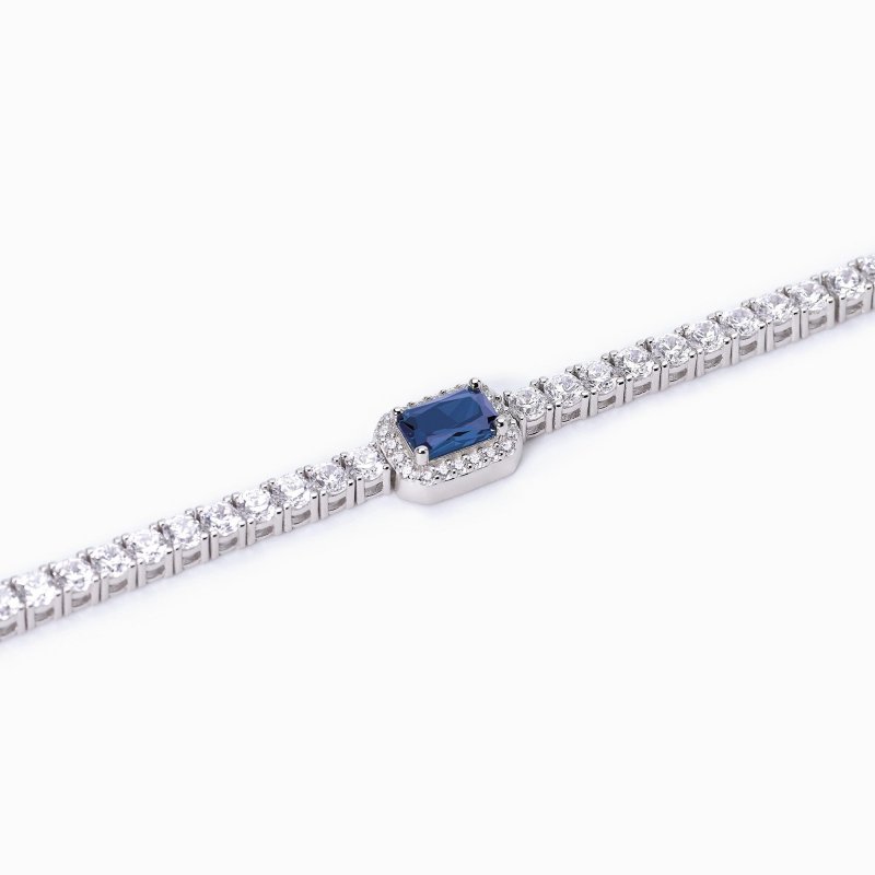Mabina - Bracciale Tennis - Argento - Zaffiro Sintetico