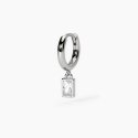 Mabina - Orecchino In Argento A Cerchio - Pendente Bianco