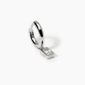 Mabina - Orecchino In Argento A Cerchio - Pendente Bianco