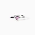 Mabina - Anello Da Bambina Con Cuore - Argento - Zircone Rosa