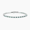 Mabina - Bracciale Tennis Smeraldi Sintetici - Argento 925 - Zirconi