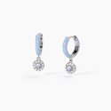 Mabina - Orecchini A Cerchio - Argento - Smalto Azzurro