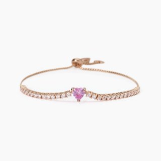 Mabina - Bracciale In Argento - Placcato Oro Rosa - Tormalina Sintetica