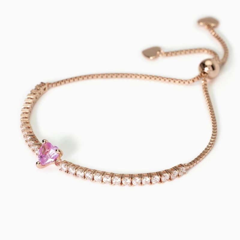 Mabina - Bracciale In Argento - Placcato Oro Rosa - Tormalina Sintetica