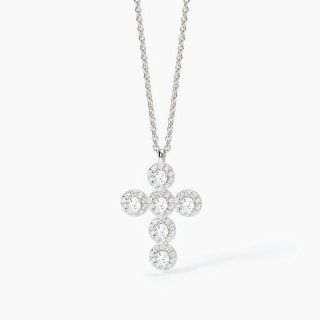 Mabina - Girocollo In Argento - Ciondolo Croce - Zirconi